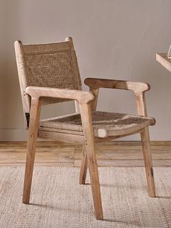 Nkuku Vinay Woven Dining Chair, Natural - view 2, Natural Natural