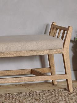 Nkuku Avanthi Sleigh Bench, Natural - view 2, Natural Natural