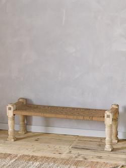 Nkuku Kutumba Woven Indian Bench, Natural - view 2, Natural Natural