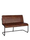 Nkuku Nuveena Ribbed Leather Bench, Tan