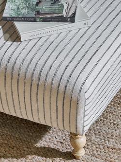 Nkuku Sanja Upholstered Ottoman, White/Off White - view 2, White Off White