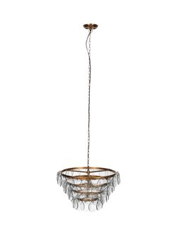 Nkuku Kagitha Statement Chandelier, Metallic Brass