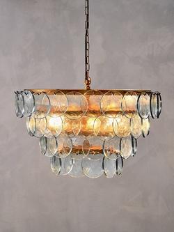 Nkuku Kagitha Statement Chandelier - view 2, Metallic Brass