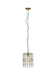 Nkuku Kirindi Glass Pendant Light, Metallic Brass