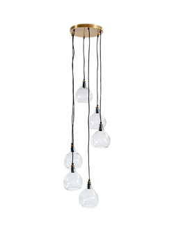 Nkuku Ziva Cluster Pendant Light, Clear, Clear Clear