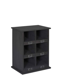 Garden Trading Chedworth Wood 6 Shoe Locker Rack, Charcoal - view 2, Charcoal