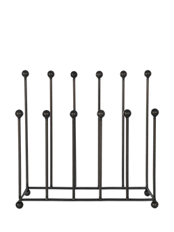 Garden Trading Farringdon Metal Welly Stand, Dark Grey, Black