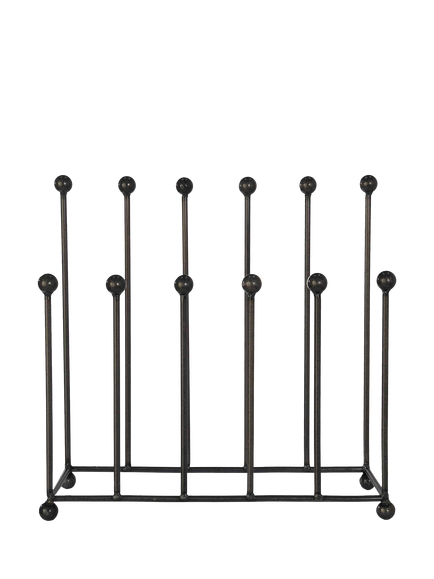 Garden Trading Farringdon Metal Welly Stand, Dark Grey, Black