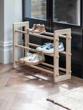 Garden Trading Hambledon Oak Wood Shoe Rack, Natural