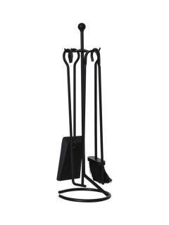 Garden Trading Fire Place Tool Set, 4 Piece, Black