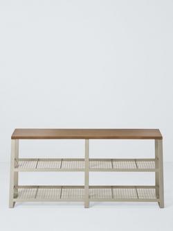 John Lewis Industrial Shoe Bench, Grey Smoke - view 2, Grey Smoke