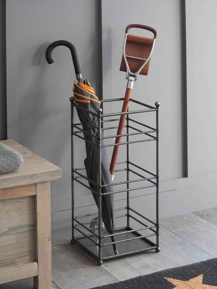 Garden Trading Farringdon Metal Umbrella Stand, Dark Grey - view 2, Dark Grey