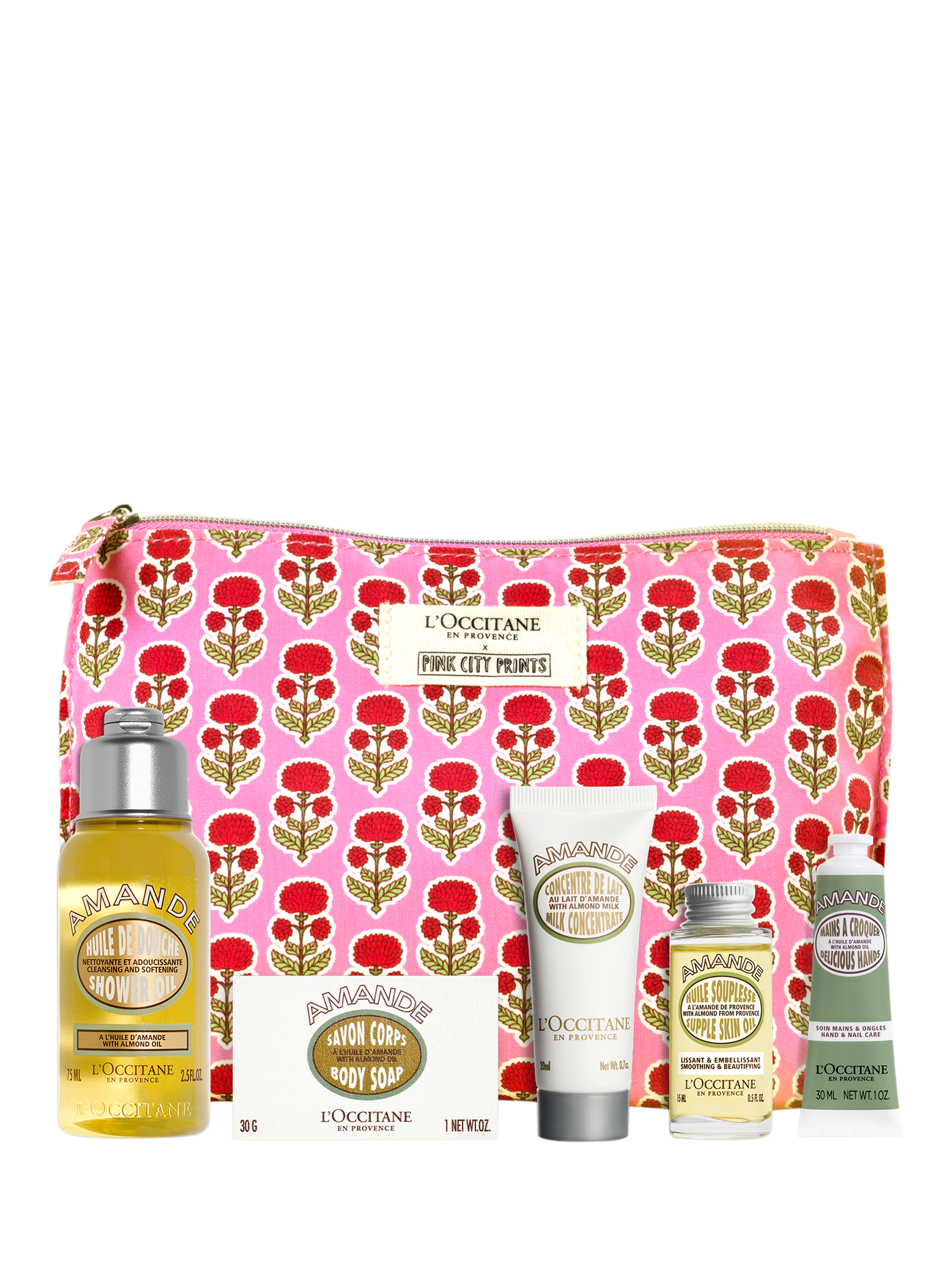 L'OCCITANE Almond Discovery Collection x Pink City Prints Bodycare Gift Set
