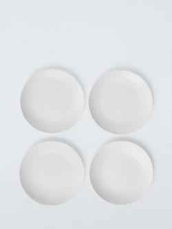John Lewis Porcelain Coupe Side Plates, Set of 4, White White