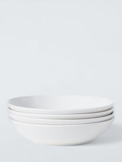 John Lewis Porcelain Pasta Bowls, Set of 4, White White