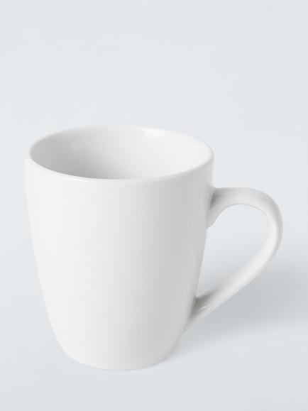John Lewis Porcelain Mugs, Set of 4 - view 2, White White
