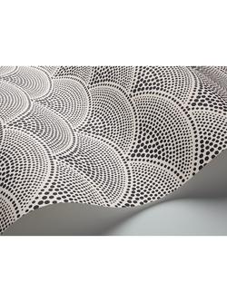 Cole & Son Feather Fan Wallpaper - view 2, Black On White 89/4014