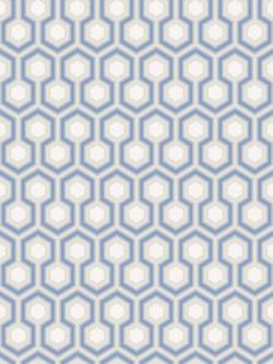 Cole & Son Hicks Hexagon Wallpaper, Hyacinth/Black & White 66/8054