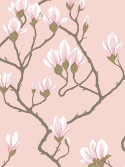 Cole & Son Magnolia Wallpaper, Rose On Blush 72/3009