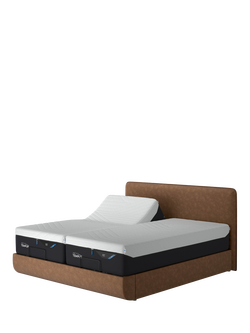 TEMPUR® Arc™ Ergo® Smart Form Upholstered Bed Frame, King Size, Brown