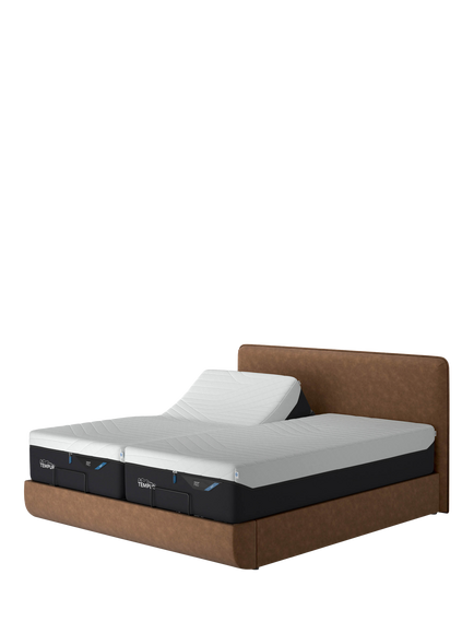 TEMPUR® Arc™ Ergo® Smart Form Upholstered Bed Frame, King Size, Brown
