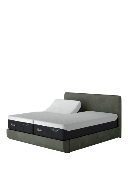 TEMPUR® Arc™ Ergo® Smart Form Upholstered Bed Frame, King Size, Dark Green