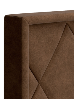 TEMPUR® Arc™ Ergo® Smart Quilted Upholstered Bed Frame, King Size - view 2, Brown