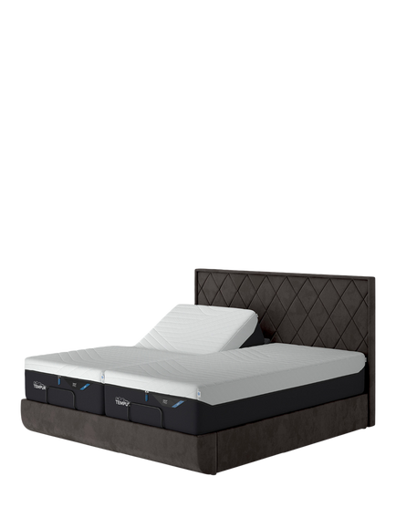 TEMPUR® Arc™ Ergo® Smart Quilted Upholstered Bed Frame, King Size, Dark Grey