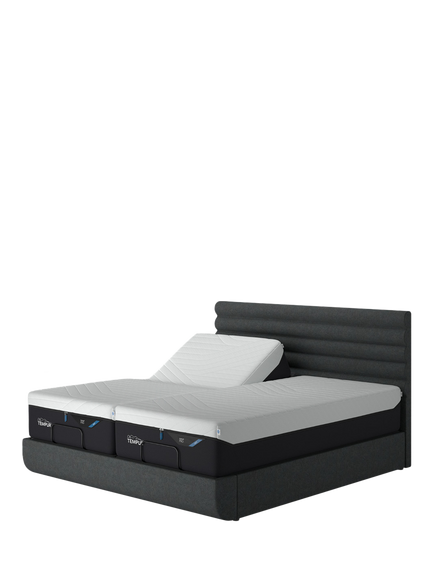 TEMPUR® Arc™ Ergo® Smart Vectra Upholstered Bed Frame, King Size, Dark Stone