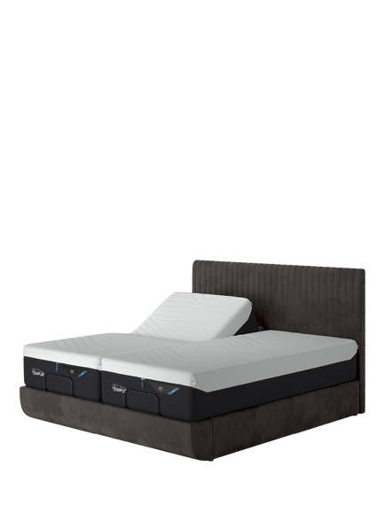 TEMPUR® Arc™ Ergo® Smart Vertical Upholstered Bed Frame, King Size, Dark Grey