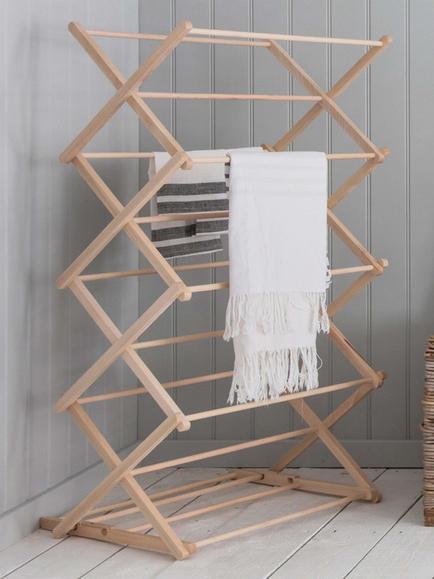 Garden Trading Folding Clothes Horse, Natural - view 2, Natural