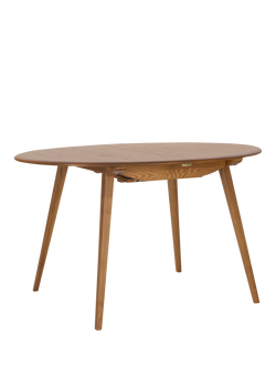 ercol for John Lewis Bellingdon 4-6 Seater Round/Oval Extending Dining Table, Ash - view 2, Vintage Ash