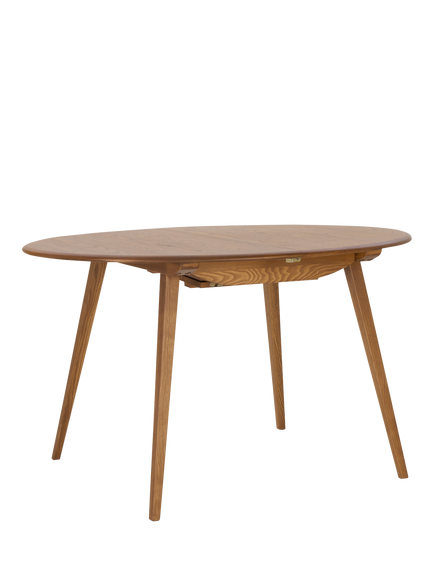 ercol for John Lewis Bellingdon 4-6 Seater Round/Oval Extending Dining Table, Ash - view 2, Vintage Ash