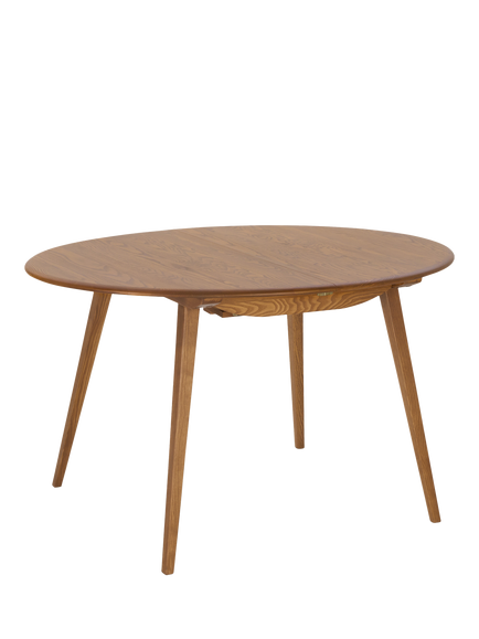 ercol for John Lewis Bellingdon 4-6 Seater Round/Oval Extending Dining Table, Ash, Vintage Ash