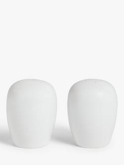 John Lewis Dine Porcelain Salt & Pepper Shakers, White, White