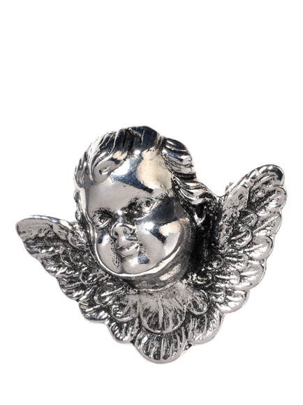 Eclectica Pre-Loved Vintage Cherub Brooch, Dated Circa 1980s, Silver