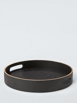 John Lewis Round Tray, 30cm, FSC-Certified (Wenge Wood), Black, Black