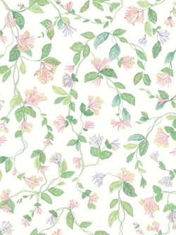 Cole & Son Flora Wallpaper, Blush/Sage/Cream 124/3015