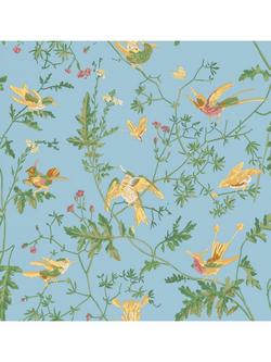 Cole & Son Hummingbirds Wallpaper, Cornflower Blue 124/1004