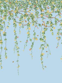 Cole & Son Hummingbirds Flora Wallpaper Panel, Cornflower Blue 124/2011