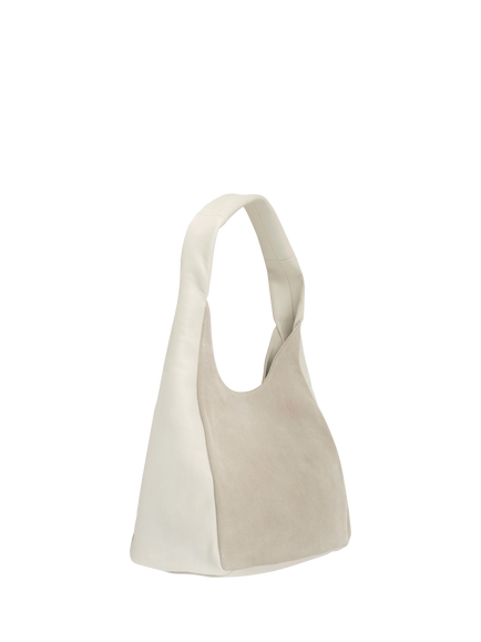 Apatchy London Henry Suede & Leather Hobo Bag - view 2, Stone