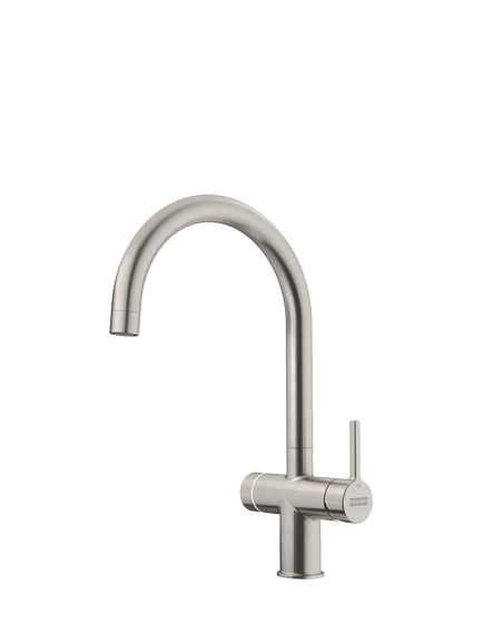 Franke Maris 3-in-1 Electronic Water Hub Boiling Hot Water Swivel Spout Single Lever Kitchen Tap - view 2, Décor Steel