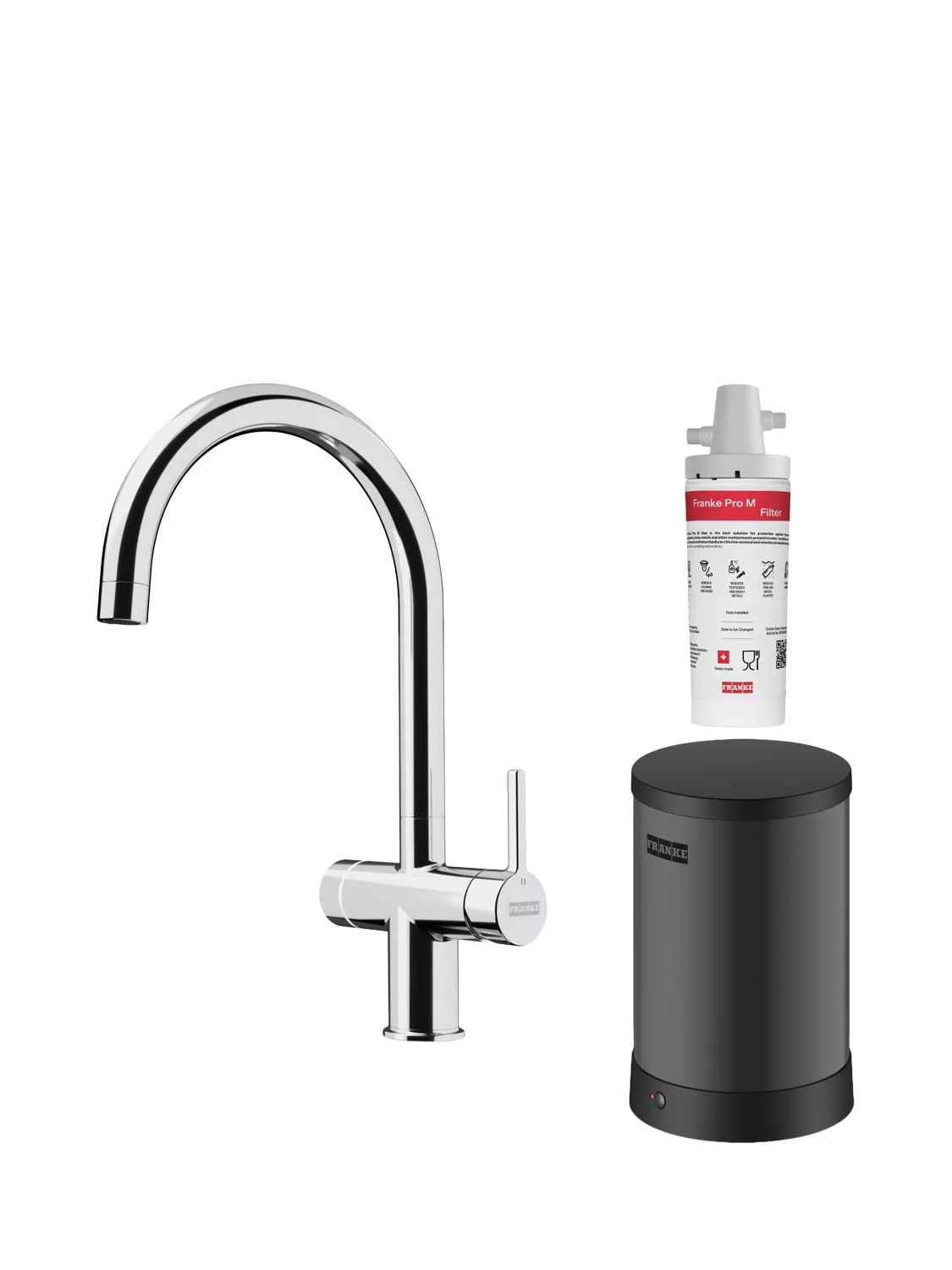 Franke Maris 3-in-1 Electronic Water Hub Boiling Hot Water Swivel Spout Single Lever Kitchen Tap