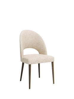 John Lewis Moritz II Dining Chair, Smoked Oak Leg, Atlas Ecru