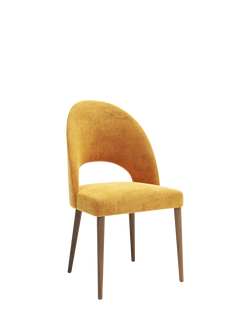 John Lewis Moritz II Dining Chair, Walnut Leg, Ombra Saffron