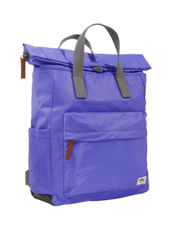 ROKA London Canfield B Recycled Nylon Rolltop Backpack, 15L - view 2, Simple Purple