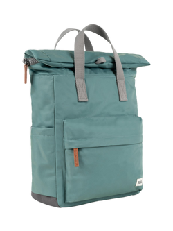 ROKA London Canfield B Recycled Nylon Rolltop Backpack, 15L - view 2, Sage