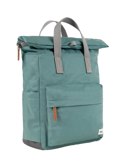 ROKA London Canfield B Recycled Nylon Rolltop Backpack, 15L - view 2, Sage