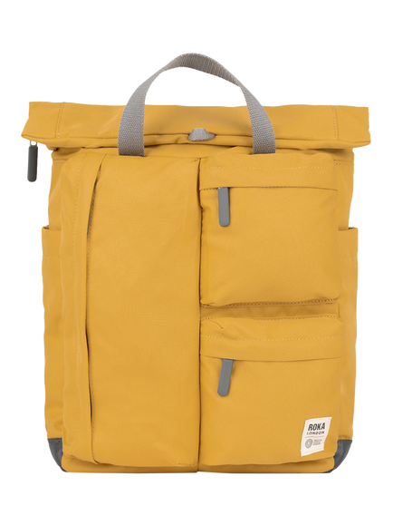 ROKA London Waterhouse Recycled Canvas Rolltop Backpack, 16.4L, Flax