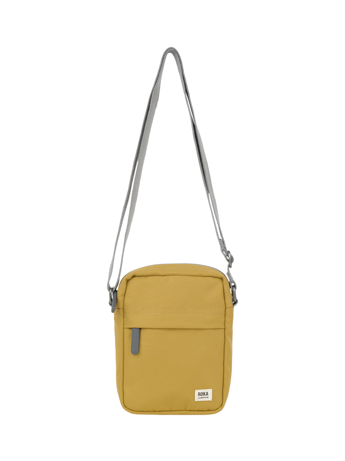 Product image 1 of 7, which shows ROKA London Bond Recycled Canvas Crossbody Pocket Bag, 1.5L, Flax